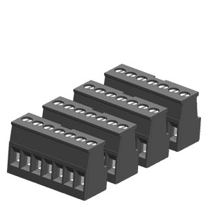 SIMATIC S7-1200, spare part, I/O terminal block tin-coated, in push-in design, for digital signal module 8CH/16CH (4 units with 7 pins each)
