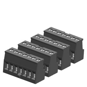 SIMATIC S7-1200, spare part, I/O terminal block tin-coated, in push-in design, coded, for digital signal module 8 CH/16 CH, (4 units with 7 pins each)