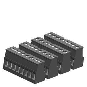 SIMATIC S7-1200, spare part, I/O terminal block tin-coated, in push-in design, coded coded right, CPU 1211C/1212C on output side, (4 units with 8 pins each)