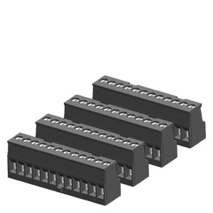 SIMATIC S7-1200, spare part, I/O terminal block tin-coated, in push-in design, for CPU 1214C/1215C on output side (4 units with 12 pins each)