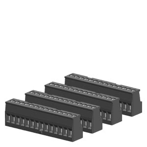SIMATIC S7-1200, spare part, I/O terminal block tin-coated, in push-in design, for CPU 1211C/1212C on input side (4 units with 14 pins each)