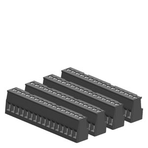 SIMATIC S7-1200, spare part, I/O terminal block tin-coated, in push-in design, for CPU 1217C on input side (4 units with 16 pins each)