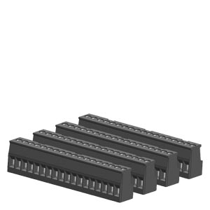 SIMATIC S7-1200, spare part, I/O terminal block tin-coated, in push-in design, for CPU 1217C on output side (4 units with 18 pins each)