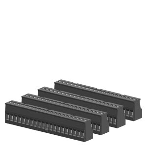 SIMATIC S7-1200, spare part, I/O terminal block tin-coated, in push-in design, coded right, for CPU 1214C/1215C on input side, (4 units with 20 pins each)