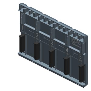 SIMATIC S7-1500 / ET 200MP active backplane bus 4 slots for inserting S7-1500 I/O modules for hot swapping for use in the ET 200MP with IM 155-5 PN HF (from FW V4.4.1); S7-1500 mounting rail and slot covers to be ordered separately