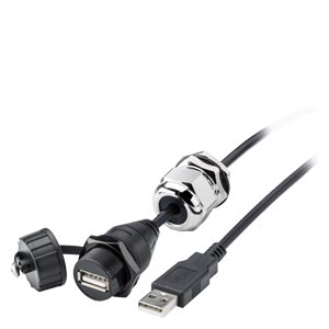 USB-кабель тип D, розетка USB A, IP67, вилка USB A, IP20, с винтовым уплотнением M20, дальнейшая информация, количество и комплектация: см. технические данные