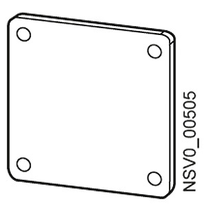BD2-APO ADAPTER PLATE INDIVIDUAL SOCKET OUTLET CUTOUT